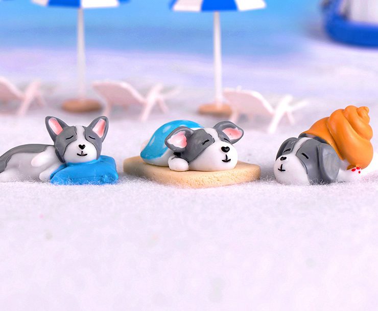 Pot Bonsai Resin Animals Pet Dog Models Wholesale Fairy Garden Accessories Supplies Mini Fairy Garden Ornament Small Artificial Dog Figurine Kids Gifts Terrarium Fairy Garden Kits Decoration Room Decor